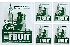 Puriferm HUGBERT Weinhefe Turbohefe 5er Pack - Trockenhefe - Reinzuchthefe Gärzeit 4-6 Tage - Turbo Hefe Optimale Temperatur 25 °C