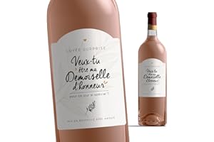 Manahia étiquette bouteille demoiselle d'honneur - Veux-tu être ma demoiselle d'honneur - étiquette vin annonce mariage - demande demoiselle d'honneur - annonce mariage - cadeau demoiselle d'honneur