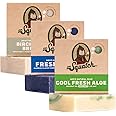 Dr. Squatch All Natural Soap Bar for Men, 3 Bar Variety Pack - Birchwood Breeze, Cool Fresh Aloe, Fresh Falls