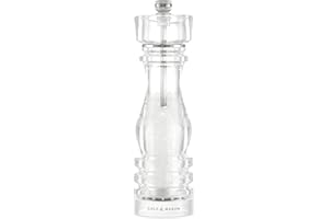 Cole & Mason Macinasale London In Acrilico, Meccanismo In Ceramica Anticorrosione, Macinasale Con Regolazione Della Macinatura, 220 mm, Macina Spezie, Garanzia A Vita Sul Meccanismo