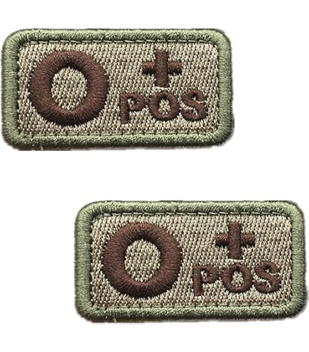 Blood Type O+ Positive NKA ACU Patch (PVC