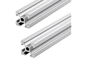 BEVDICNC Profilo di estrusione in alluminio 4040, 800 mm, tipo T, 2 pezzi, argento standard europeo, profilo lineare anodizzato, estrusione per stampanti 3D fai da te e macchine CNC