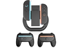 HEYSTOP Grip per Nintendo Switch 2 Joycon,Set di Cover per JoyCon Comfort Grip 3 in 1,Accessori per Controller di Gioco Perfetti per Giochi di Corse Gioco Compatibile con Nintendo Switch 2 Controller