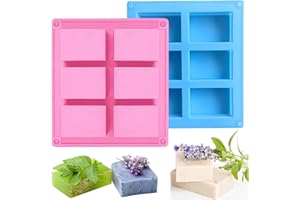 ‎GIUGIO Giugio Seifenformen Silikon, 2 Stück Handgefertigte Seifenform, DIY Silikon Form, Soap Mold, Zubehör für die Seifenherstellung Weiche Antihaft Cupcake Muffin Backform Hausgemachte Handwerk (C)