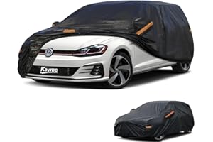 ‎KAYME Kayme Autoplane,Autoabdeckung Wasserdicht Atmungsaktiv,Auto Abdeckplane für Regen Sonne Staub Schutz,Auto Abdeckung für Audi A3,VW Golf,Kona,BMW 1er etc.Siehe AutoGrößentabelle A3,Schwarz