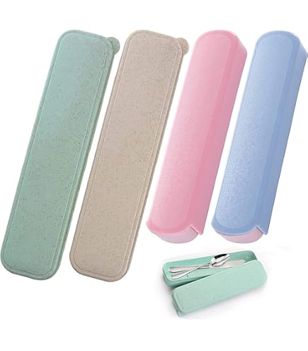 Transparente Besteckbox Für Unterwegs – Essstäbchen-Etui, Löffel & Gabelhalter, 26,5 Cm, PP-Kunststoff