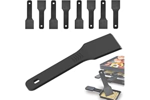 KOSMOSTA Raclette Schaber,Raclette Spatel,Raclette Schieber, 8PCS Raclette Pfannenwender Küchenutensilien für Antihaft Pfannen Käse Grills Gourmet Bretter Bratpfannen Fondue
