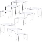 Duscdesp 9er-Pack Kleiner Acryl Ständer, Transparentes Rechteckiges Acryl Regal für Organisation und Dekoration, Display für