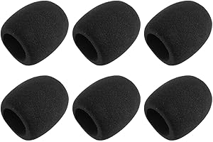 XUJLRL Confezione da 6 protezioni in schiuma colorata per microfoni - Grandi e universali, ideali per ridurre i rumori del vento.