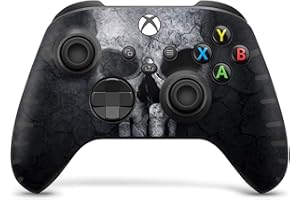Skins4u Gamepad Wrap Aufkleber kompatibel mit Xbox Series S X Controller Design Schutz Folie Faceplate Cover Vinyl Skins Hard Skull