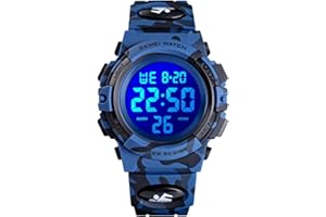 Alienwork Kids Montre Enfants Digital Garçon Fille Résistant à l'eau 5 ATM Sport