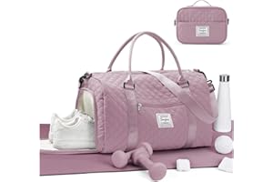 HYC00 Bolsa de Gimnasia Womens Mens con Compartimento de Zapatos y Pocket Wet,Bolsa Travel Duffel para avión,Sport Gym Tote Bags,Weekend Bolsa pernocte Llevar en Bolsa Hospital Holdalls