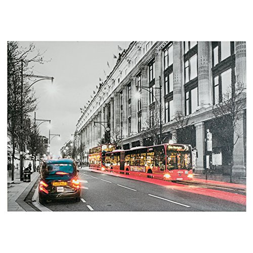 Rebecca Srl Cuadro en lienzo Decoration Poster Ciudad Art Vintage Traf