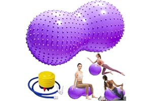 XPJBKC Peanut Ball, Peanut Ball Sensory Kids, Peanut Exercise Ball with Pump, Anti-Burst Peanut Yoga Ball,Gym Ball Autism Sensory Toy for Kids Physical Therapy,Pregnancy Exercise,Pilates,Core Training