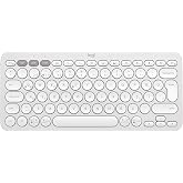 Logitech Pebble Keys 2 K380s Wireless Keyboard with Multi-Device Feature, Customizable Shortcuts, Bluetooth, Portable