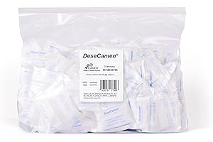 DeseCamen - Sobres sílica gel - Deshumidificadores - Absorbentes de humedad - Antihumedad - No Tóxico - Grado Alimenticio - Inodoro (100, 5 gr)