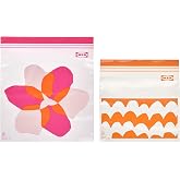 Ikea ISTAD kilitlenebilir buzdolabı poşeti, pembe-turuncu, 2,5 lt ve 1,2 lt, 50 adet