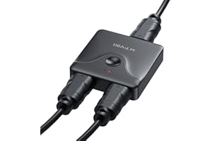 MT-VIKI 4K @ 60Hz DP Switch 2 in 1 Out DisplayPort Splitter 1 in 2 Out Display Port Switch with One Power Port Supports 3D for PC Laptop Projector Monitor Xbox PS5/4/3