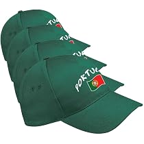 Casquette Baseball Portugal - Avec Blason Brodé, Réglable (55-59 Cm) - Pour Homme Et Femme, Support Supporters