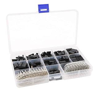 620 Pcs Dupont Connector 2.54mm Dupont Cable Jumper Wire Pin Header Housing Kit Male Crimp Pins+Female Pin Terminal Connector