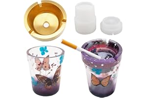 Yalulu Aschenbecher Auto Epoxidharz Formen, Aschenbecher mit Deckel Silikonformen Gießform Resin Form für Auto, Haus, Büro Aschenbecher