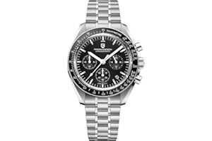 LACZ DENTON Pagani Design 1701 męskie zegarki kwarcowe, męskie chronograf, ze stali nierdzewnej, sportowe zegarki dla mężczyzn, wodoodporne, japoński mechanizm VK63