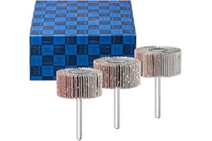 PFERD TOOLS Fächerschleifer-Set F, 3-tlg. | Korund Ø40x20mm Schaft-ø 6mm A60, 80, 120 | 44498003 – für Feinschliff & Finish