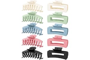 ‎KAVYA Kavya 10 Stück Haarklammer Groß, Haarspangen Damen Groß Dickes Haar Matt, Rutschfestes Haarklammern Set Haarstyling Zubehör für Frauen Mädchen (Farbe)