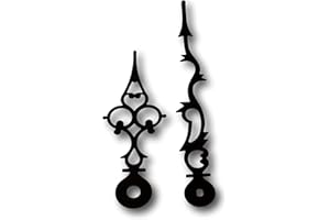 Uhren Pevak® Uhrzeiger Schwarz 110mm/80mm passend für Junghans W838 W817 Quarz Zeiger mit Eurolochung (01127/7)