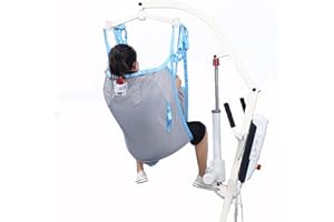 TMENDY Patient Lift Sling, Mesh Bathroom Unit, Patient Lifter, Split Leg Sling for Transfer from Bed to Wheelchair, Deck Chair, Shower Chair or Toilet Medium