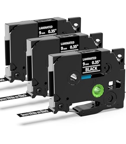 10x Compatible Label Tapes TZ-641 TZe-641 Black On Yellow (18mm X 8m) For PT -2030VP 2430PC 3600 9600 D400 D400VP D450VP D600VP E300VP E550WVP H300 H500 H500LI P700 P750W - View #3