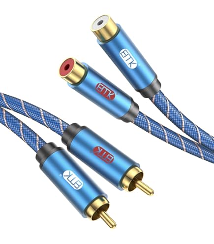 Lot200 HQ 6 pieds stéréo 1/8 mâle ~ double câble/cordon/fil audio RCA