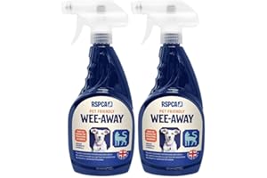 RSPCA 2 x 500ml Pet Stain and Odour Remover Wee Away | Pet Friendly | Probiotic Cleaning - Discourage From Repeat Marking