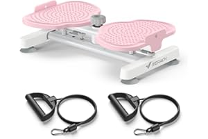 MERACH Waist Twister Machine, Ab Twister Board for Women With 2 Resistance Ropes for Slim Waist and Core Ab Exercise, Max 136KG, Noiseless Home Gym Exercise Equipment