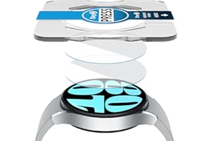 SPGUARD 2-Stück Schutzfolie für Samsung Galaxy Watch 6 44mm Schutzglas, Anti-Kratzen Hohe Klar Glas Displayschutzfolie Zubehör für Galaxy Watch6 44mm