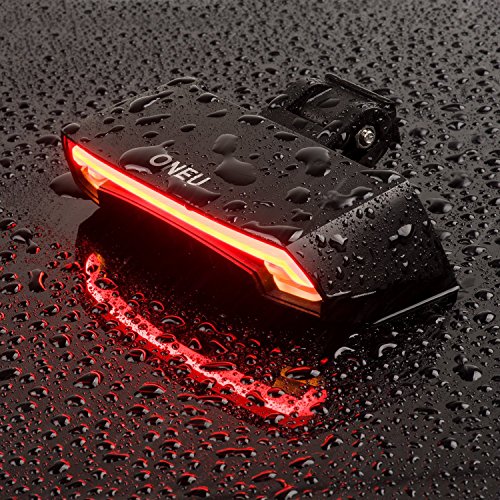 ONEU Fahrrad Rücklicht, Intelligent LED Fahrradbeleuchtung Wasserdicht Lion Wiederaufladbare Sport Rear Bicycle Fahrradlicht mit Funk-Fernbedienung Blinklicht Indikatoren - 2