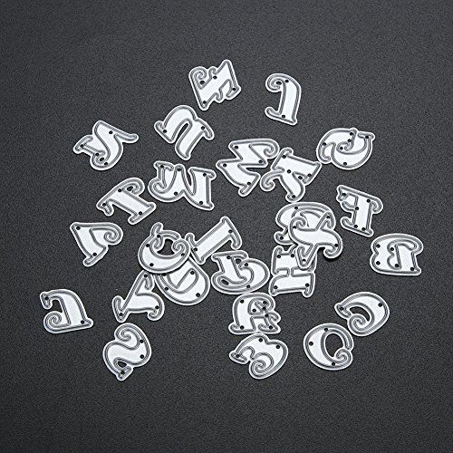 Demiawaking Schön Baum Form Stanzschablonen Metall Schneiden Schablonen für DIY Scrapbooking Album, Alphabet Buchstabe A-Z Schneiden Schablonen Papier Karten Sammelalbum Dekor (9) - 9