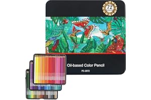 YAWAHOME 72 matite colorate, di qualità per adulti che colorano come artisti, matite per disegno e schizzi, un set di forniture artistiche per bambini principianti e matite colorate per studenti