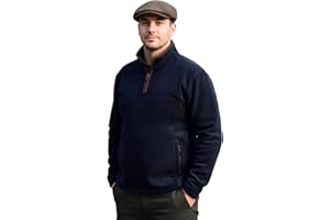 GAME TECHNICAL APPAREL Game Mens Stanton Fleece Pullover Winter Warm Half Zip Jumper