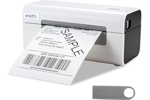 vretti Impresora de Etiquetas de Envío, Impresora de Etiquetas Térmicas 4x6 para Paquetes de Envío, Máquina de Etiquetas de Escritorio para Pequeñas Empresas UPS Ebay Amazon