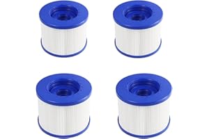 YanBan Swimming Pool Filter 4 Pack Replacement Hot Tube Water Health Spa 104mm PET+non-woven Fabric Compatible With Clever Spa