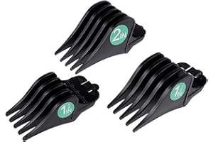 FABLET Clipper Guards Set 10 12 16 (1.25 1.5 2 inch) for Wahl Hair Clippers, Hair Clipper Guards Compatible with Wahl Clippers 8148 1919 8504 8591 2240 2241 and Most Hair Clippers, Black