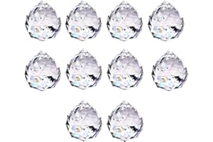 KXUSW atrapasoles Cristal Colgante,Bola de Cristal,Colgantes de Bola de Cristal,10 Piezas, 20 mm,para Sala de Estar, Accesorios de iluminación Colgante, decoración de Cortinas con Cuentas DIY