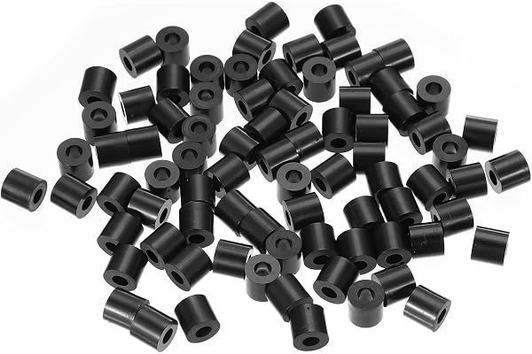 PATIKIL M5 svart ABS nylon runda distansbrickor 5,2 mm x 11 mm x 10 mm 120