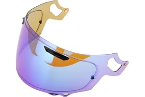 Guajiro - Visiera Compatibile con Arai Vas V, RX-7V Racing, RX-7V EVO, RX-7V RC, ConceptXE, Quantic, ConceptX, ProfileV | Protection solaire UV, anti-buée | Policarbonato alta qualità (Blu)