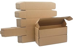 STRBOXONG 10 Piezas Cajas de Cartón Corrugado, 255x65x65mm Cajas de Paquetes Pequeños, Cajas de Embalaje para Negocios, Correos, Almacenamiento o Regalo