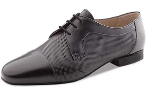 Werner Kern Hombres Zapatos de Baile 28049 - Cuero Negro - 1,5 cm Micro-Heel