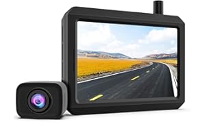 CARGOPLAY Digital Kabellos Rückfahrkamera Set K7PRO unterstützt 2 Kameras, Funk Rückfahrkameras mit Stabilem Signal, 5" HD Monitor, Drahtlose Rückfahrkamera mit IP68 Wasserdichter Kamera, Nachtsicht