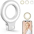 Kimwood Clip on Ring Light, Rechargeable 60 LED Selfie Ring Light for Phone, Laptop, Tablet (3 Models, 5 Level Brightness)