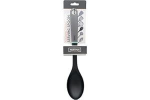 NERTHUS FIH 1241 Cuillère lisse de cuisine, antiadhésive sans BPA, Noir
